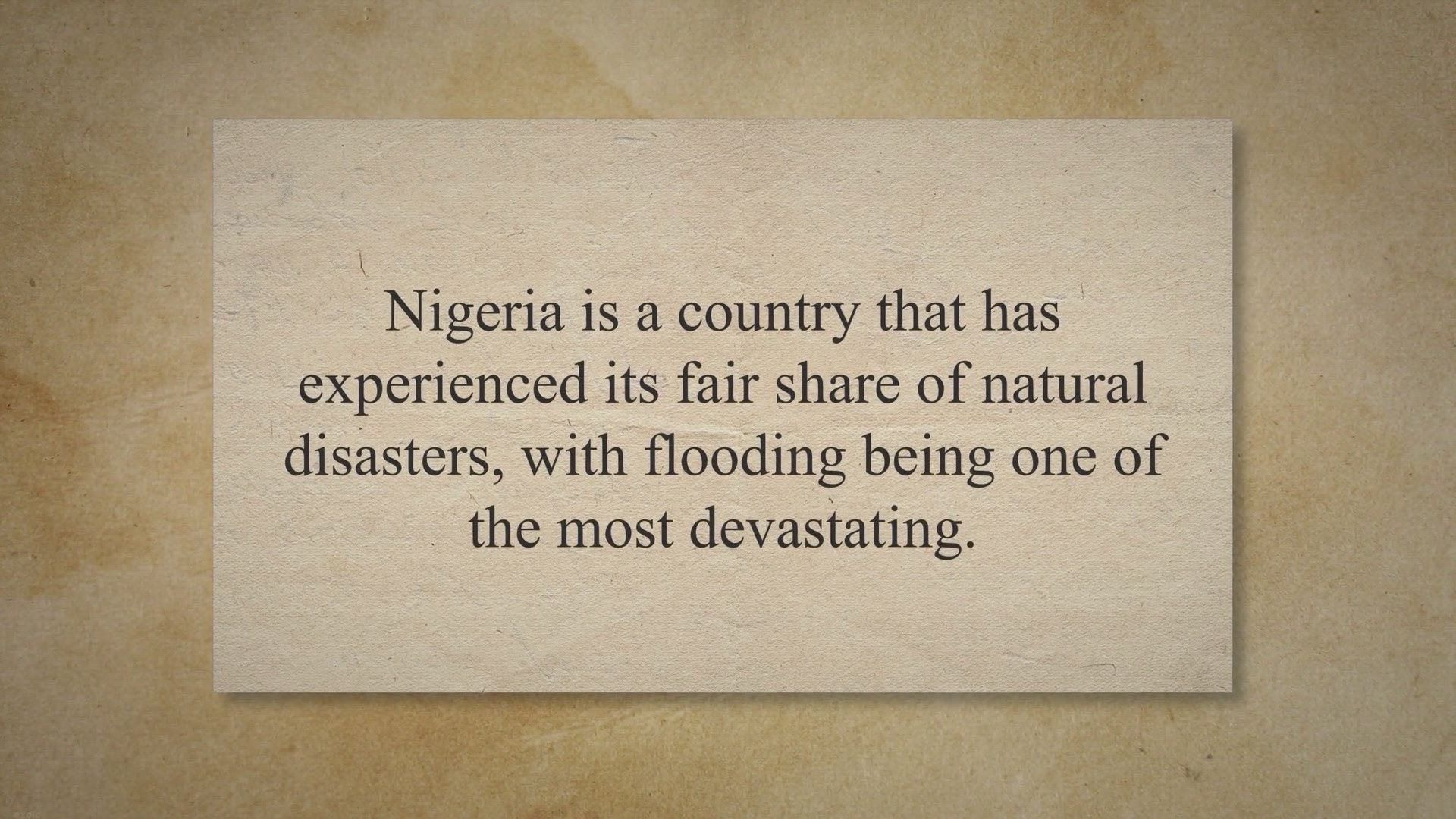 'Video thumbnail for From Past to Present: Tracing the History of Flooding in Nigeria and Strategies for Mitigation'