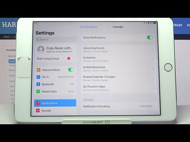 Video thumbnail for Customize Notifications on APPLE iPad Mini 4 - Set Notification Sound