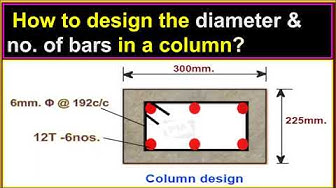 'Video thumbnail for How to design the diameter & no. of steel bars in a column?.'