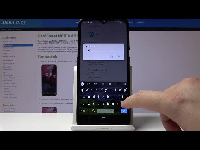 Video thumbnail for How to set up a new name of your device in NOKIA 6.2 2019