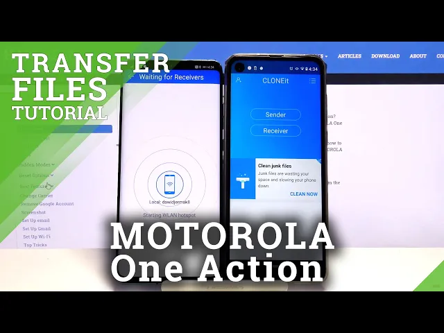 Video thumbnail for How to Transfer Data from Android Phone to MOTOROLA One Action – Move Data Without Cable by CLONEit