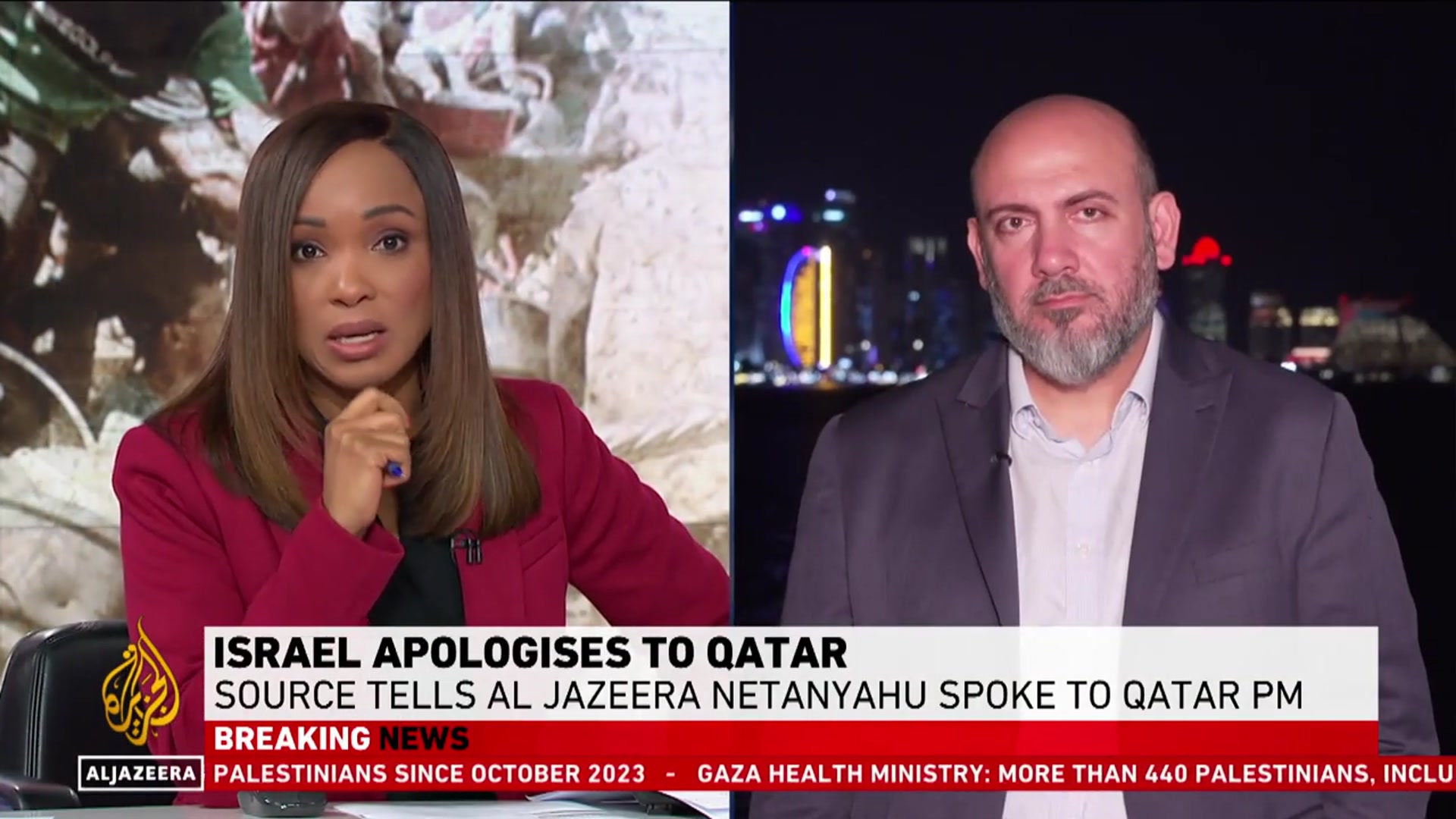 'Video thumbnail for Netanyahu ‘apologised to Qatar PM’ for attack on Doha'