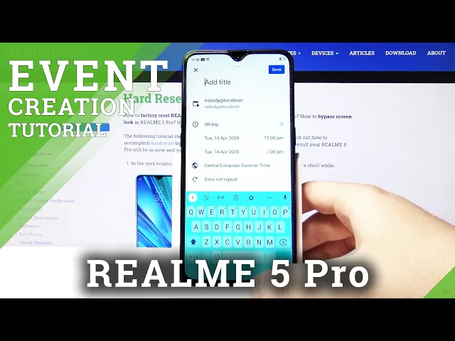 Video thumbnail for How to Add Event to Calendar in Realme 5 Pro - Activate Callendar Notifications