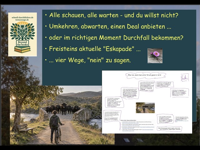 Video thumbnail for Alle warten – und du willst nicht? 4 Wege, Nein zu sagen - Freisteins "Eskapade" zeigt Beispiele
