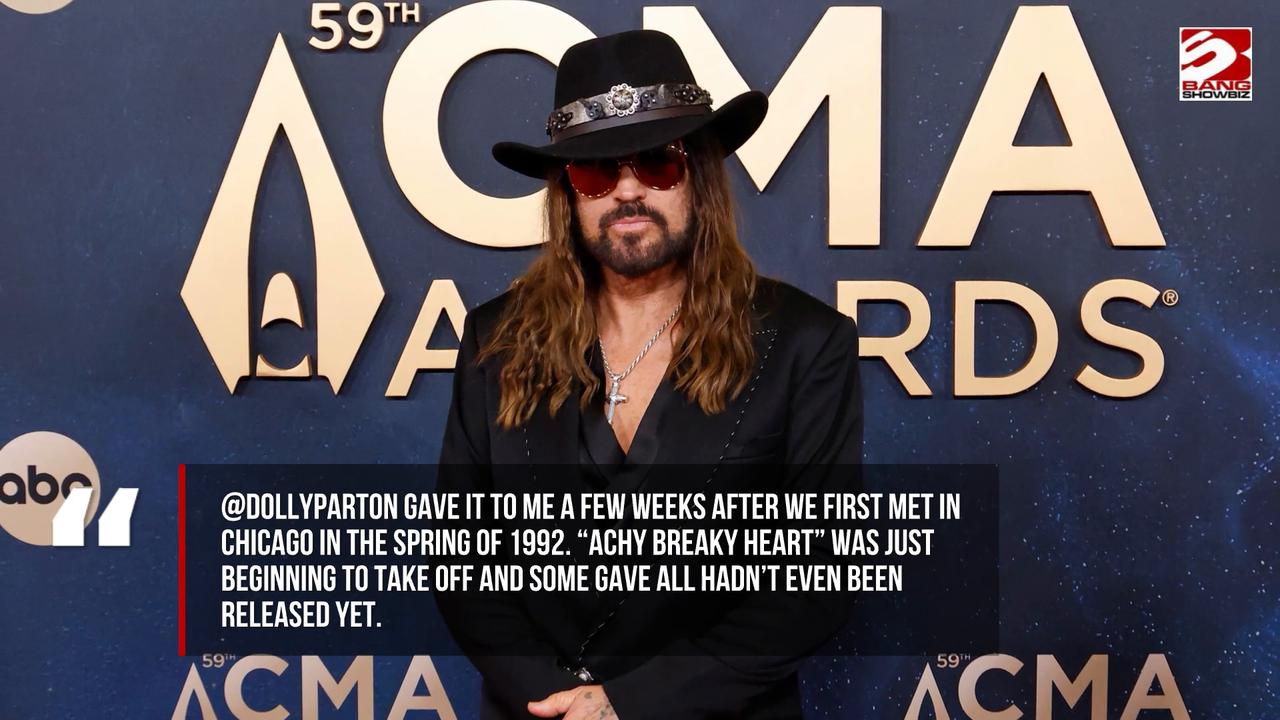 Video thumbnail for Billy Ray Cyrus shares 'prized' note from Dolly Parton.