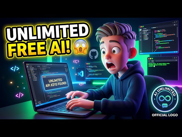 Video thumbnail for Unlimited FREE AI 😱 100000+ APIs, Apps & Tools for Claude, GPT, Gemini (Hidden GitHub Repo)
