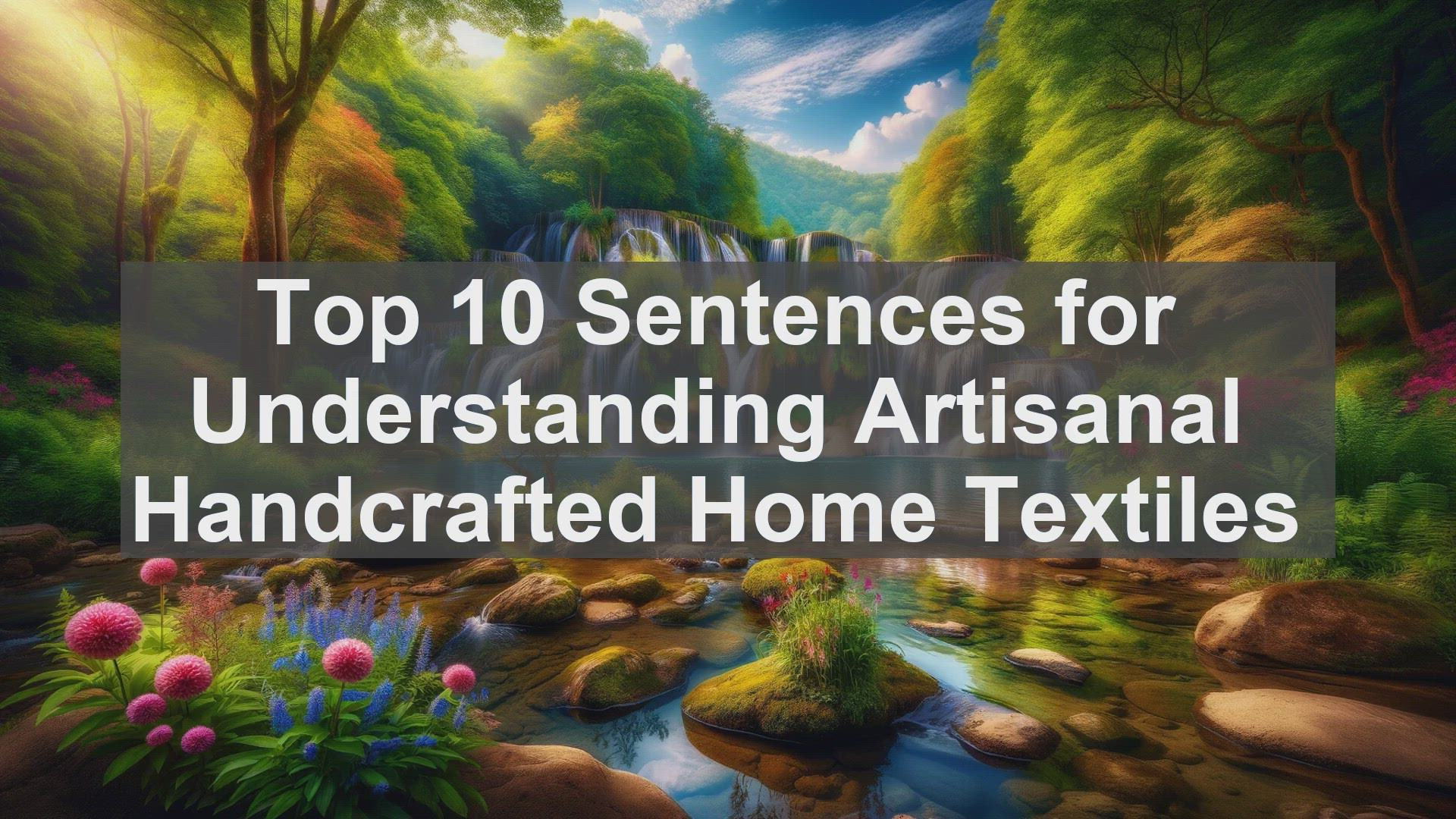 'Video thumbnail for Top 10 Sentences for Understanding Artisanal Handcrafted Home Textiles'