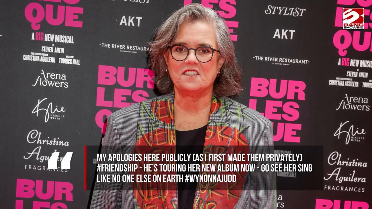 Video thumbnail for Rosie O’Donnell apologises for claiming Wynonna Judd supports Donald Trump
