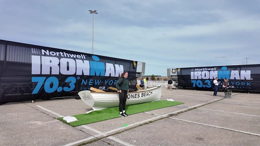 Video thumbnail for Nor'easter threat looms over Jones Beach Ironman as athletes prepare for uncertain, race conditions