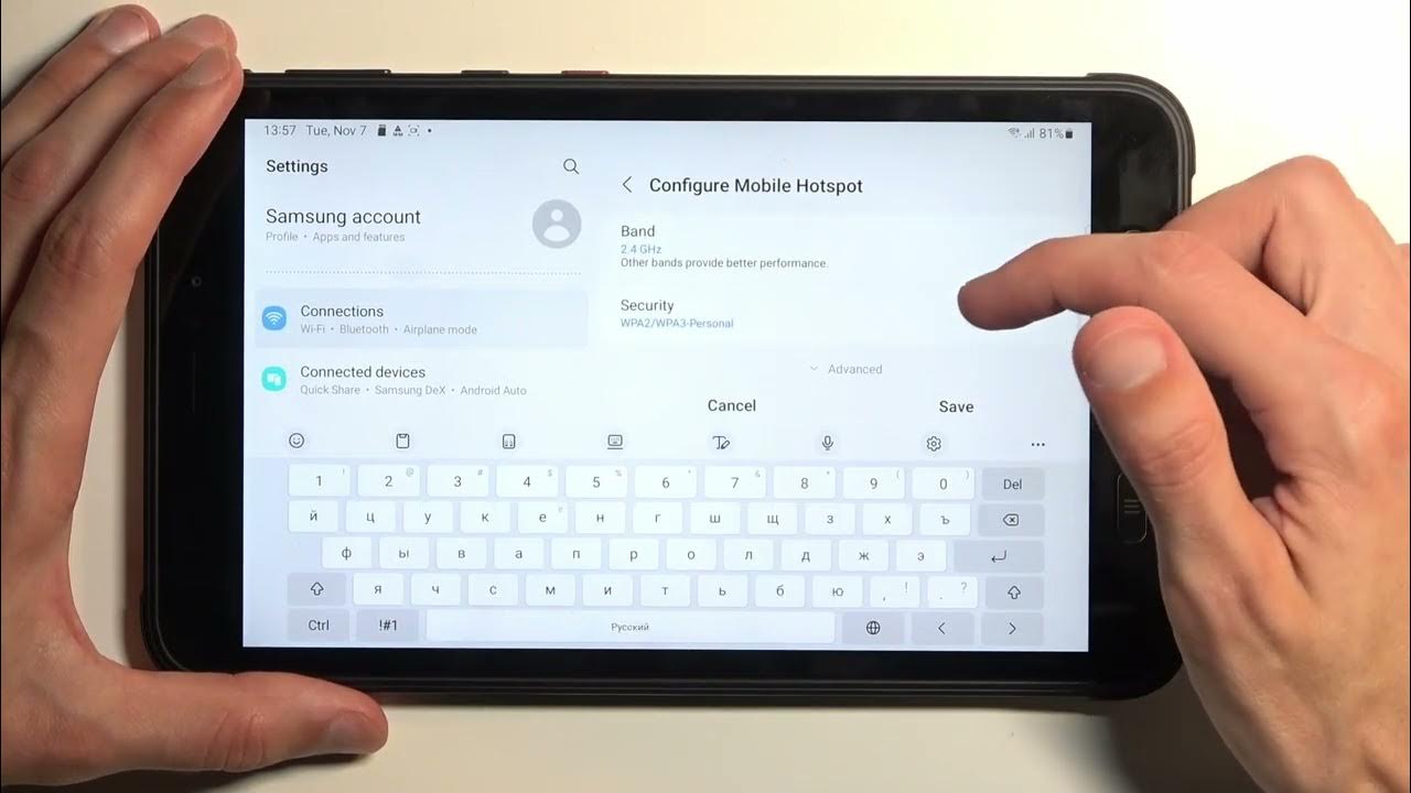 Video thumbnail for How to Enable and Set Up the Mobile Hotspot on Samsung Tab Active – WIFI Hotspot