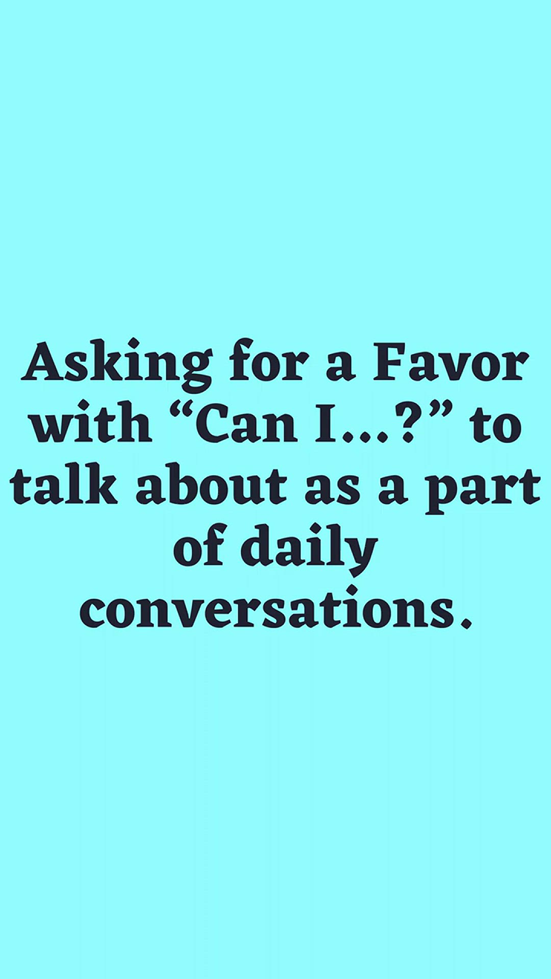 'Video thumbnail for Asking for a Favor with “Can I…”'