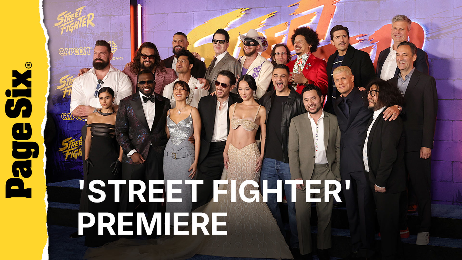 Video thumbnail for Jason Momoa, 50 Cent, Noah Centineo and more hit the 'Street Fighter' premiere