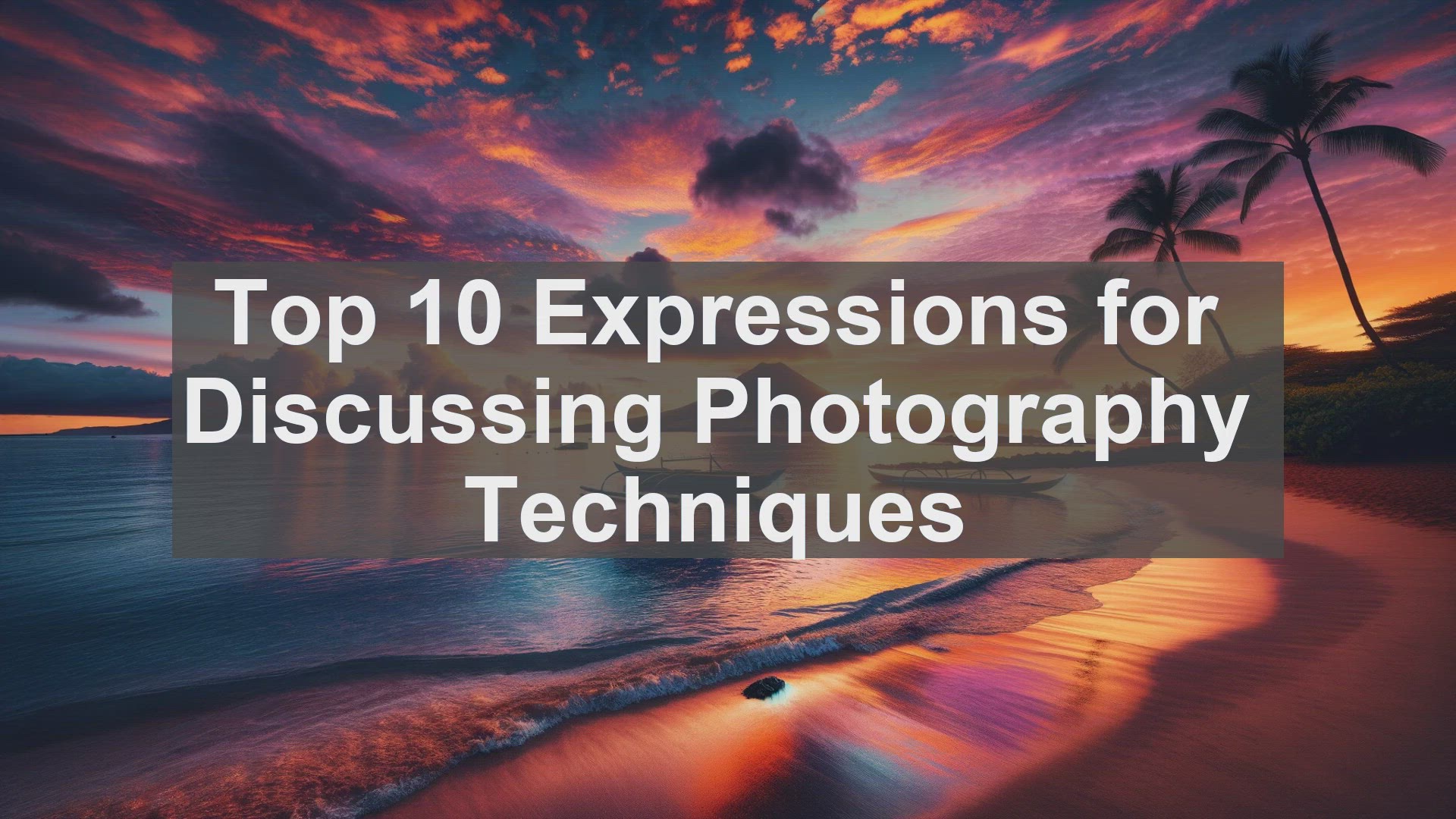 'Video thumbnail for Top 10 Expressions for Discussing Photography Techniques'