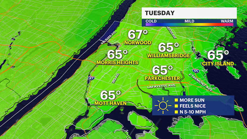Video thumbnail for A beautiful and cool Tuesday for The Bronx