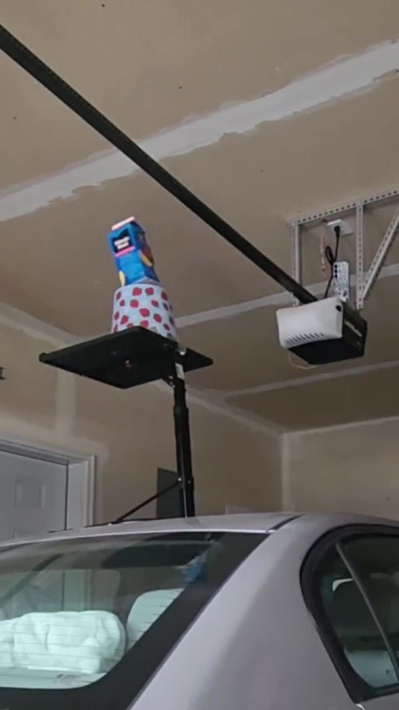 Video thumbnail for Epic Garage Trick Shot with Flying Juice Box