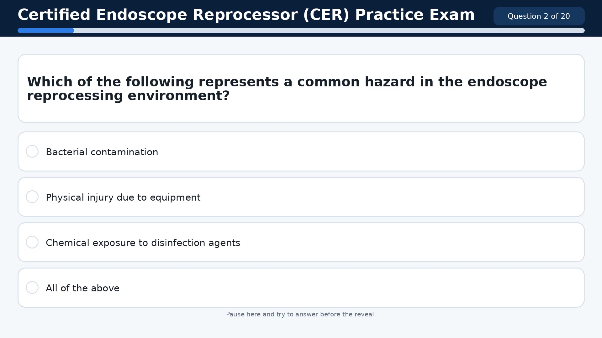 Video thumbnail for Certified Endoscope Reprocessor (CER) Practice Exam