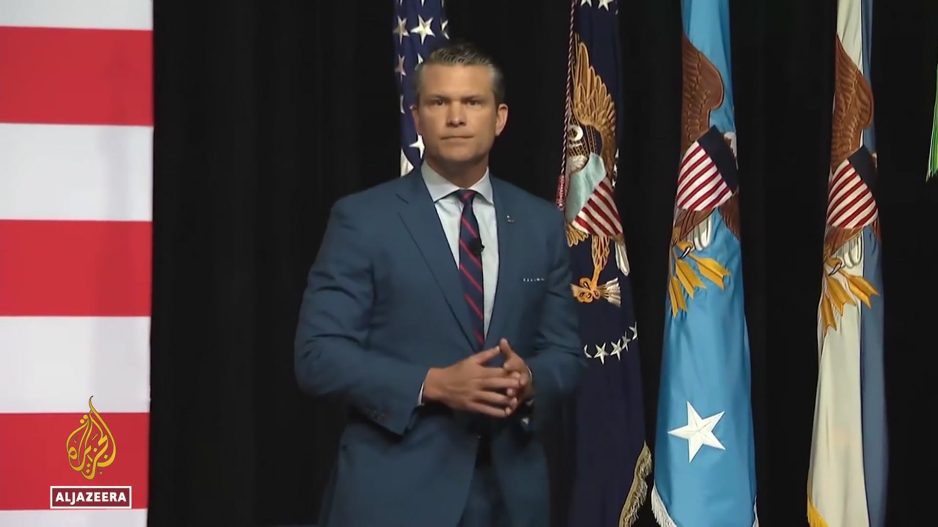 'Video thumbnail for Trump backs Hegseth’s call for tougher US military standards'