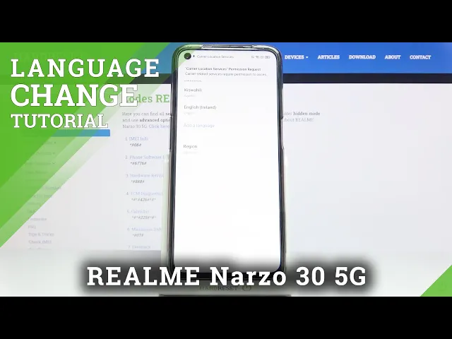 Video thumbnail for REALME Narzo 30 5G and Main Settings - How to Change System Language