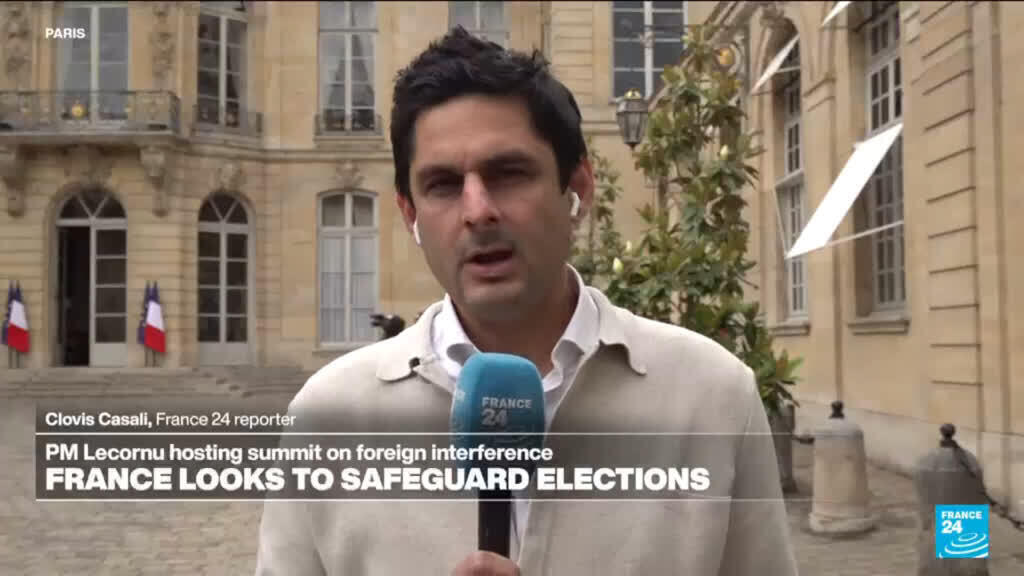 Video thumbnail for French PM holds summit to counter foreign interference in elections