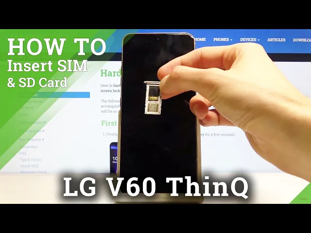 Video thumbnail for How to Insert Nano SIM & Micro SD in LG V60 ThinQ 5G – SIM & SD Installation