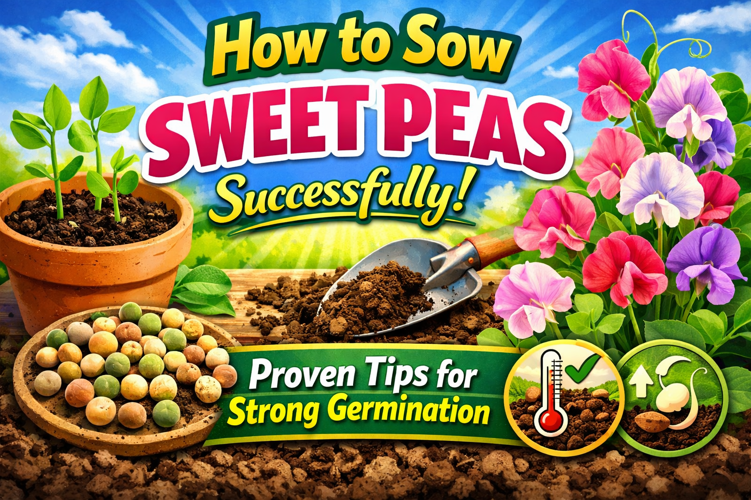 Video thumbnail for How to Sow Sweet Peas Successfully | Proven Tips for Strong Germination