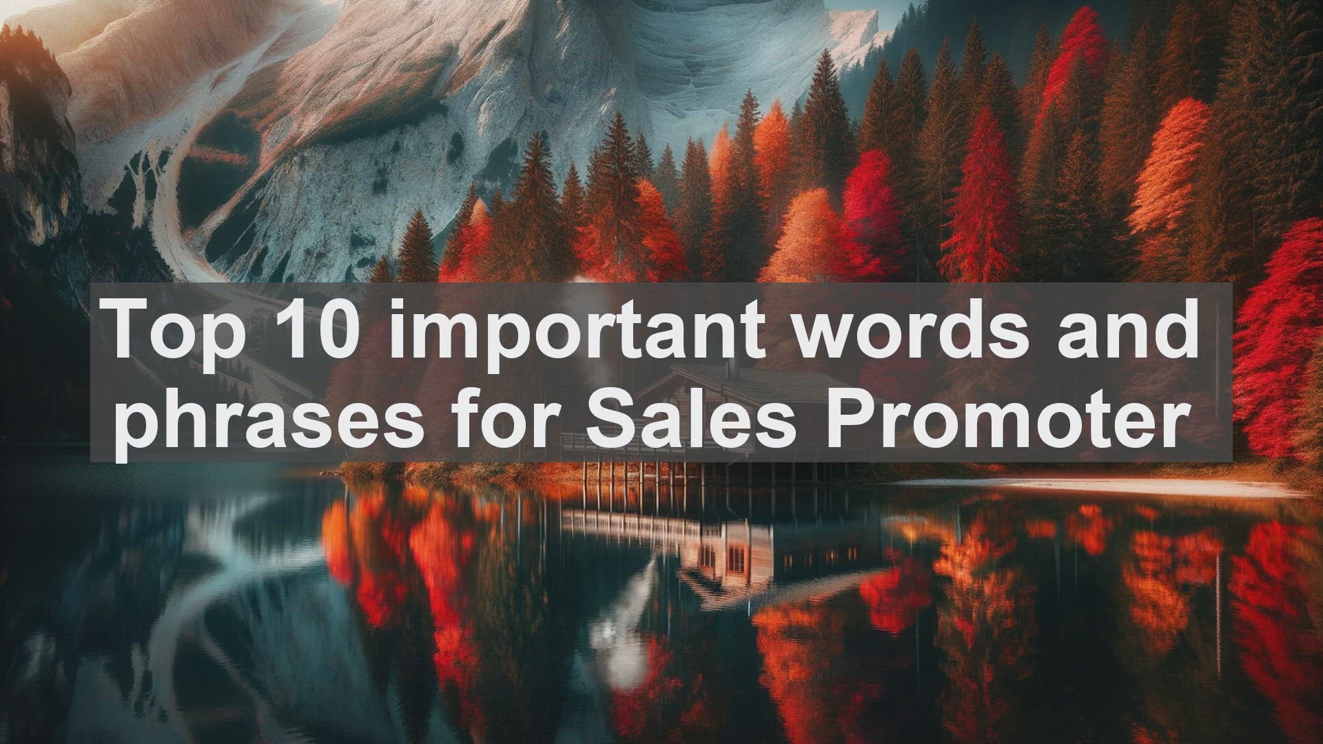'Video thumbnail for Top 10 important words and phrases for Sales Promoter'