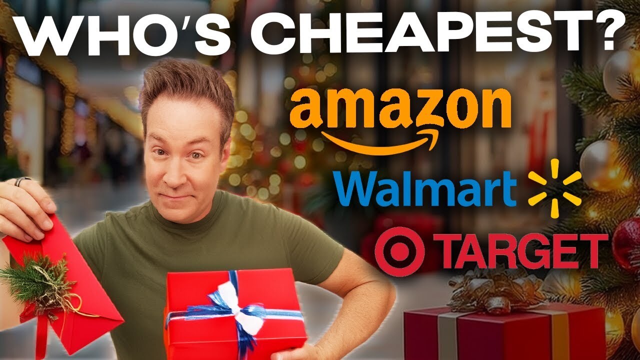 Video thumbnail for Amazon vs Walmart vs Target — 2025 Holiday Price Battle!