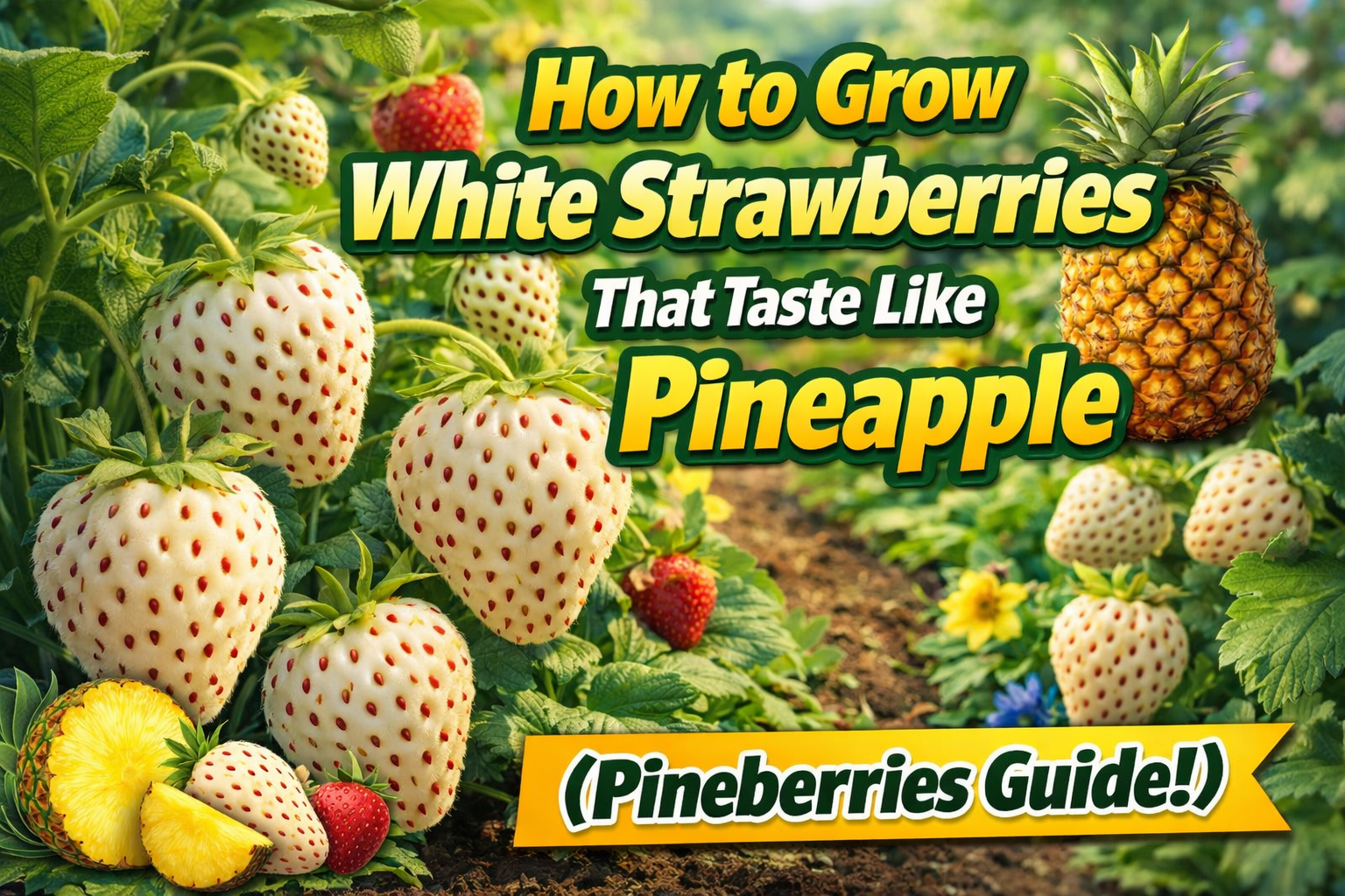 Video thumbnail for How to Grow White Strawberries That Taste Like Pineapple (Pineberries Guide!)
