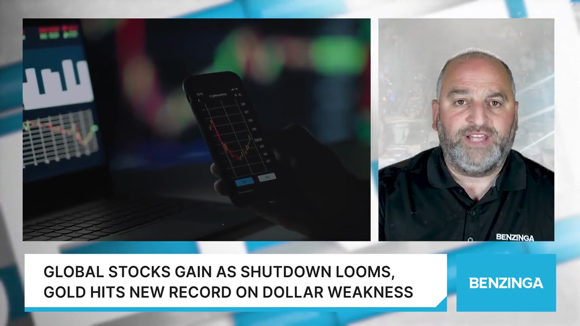 'Video thumbnail for Global Stocks Gain As Shutdown Looms, Gold Hits New Record On Dollar Weakness'