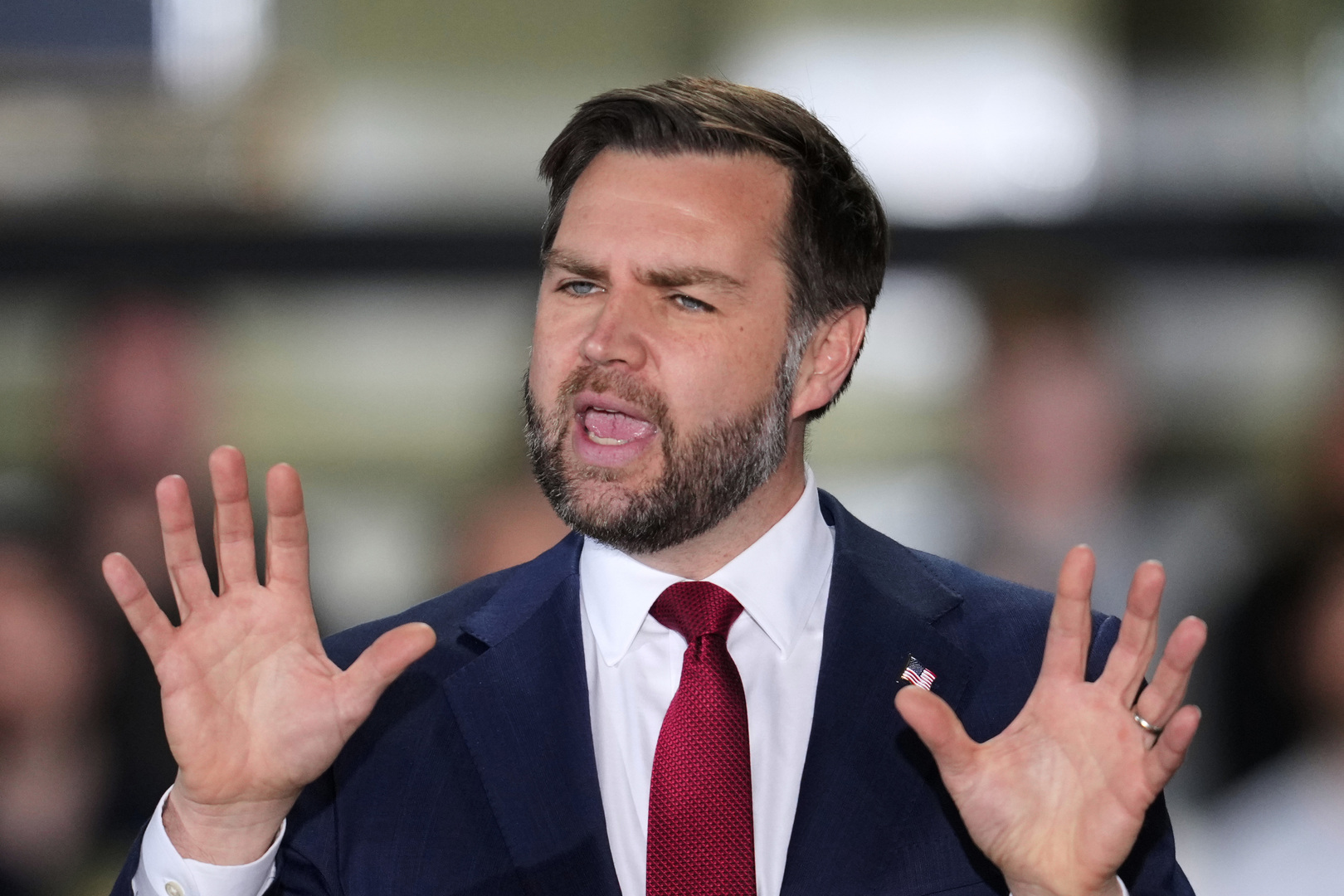 Video thumbnail for JD Vance deflects gas price concerns saying Iran 'not long-term quagmire'