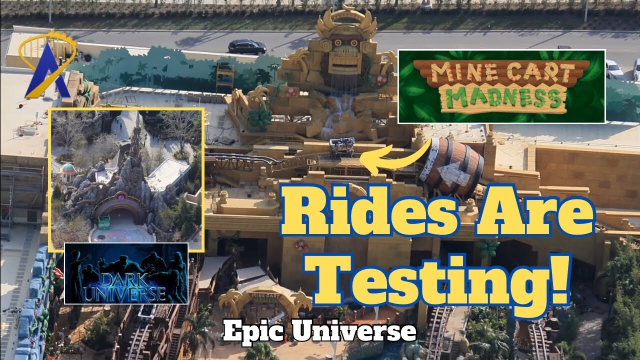 Video thumbnail for Flying Over Universal Epic Universe And Seeing Donkey Kong, Harry Potter And More