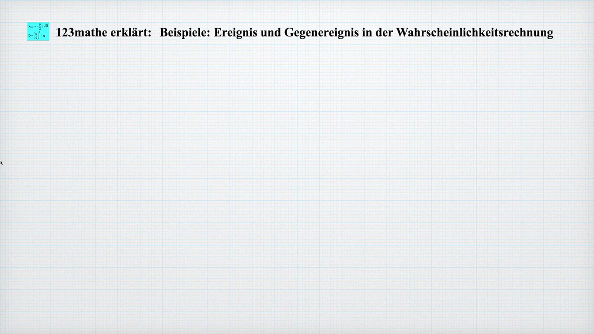 'Video thumbnail for Ereignis und Gegenereignis Beispiele'