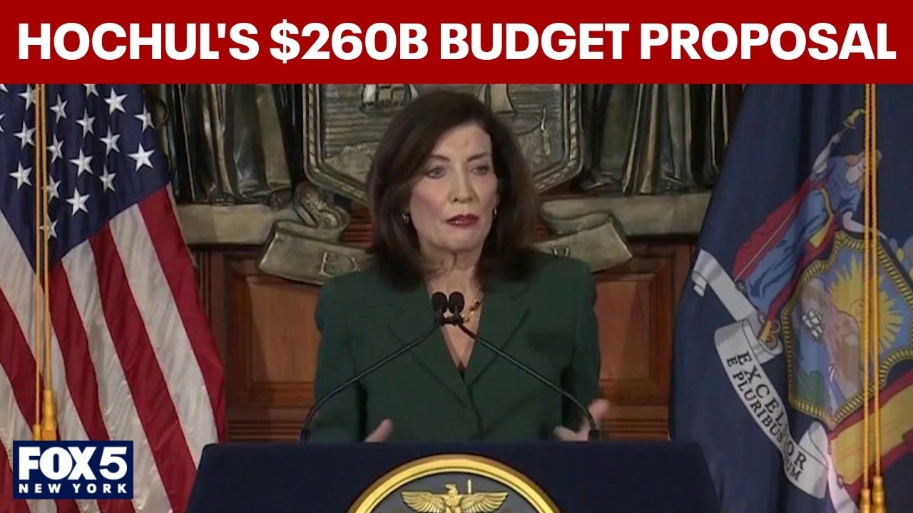Video thumbnail for Hochul unveils $260B budget proposal