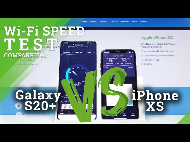 Video thumbnail for Samsung Galaxy S20 vs APPLE iPhone XS - Wi-Fi Quality Test