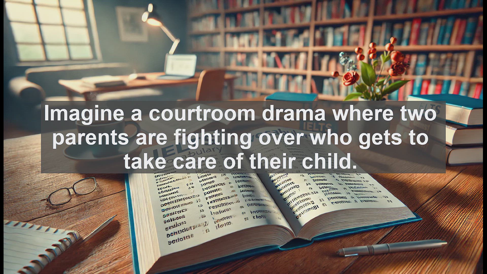 'Video thumbnail for 5000 Must Know IELTS 8.0 Vocabulary - Understanding 'Custody': A Key Legal Term for IELTS Success'