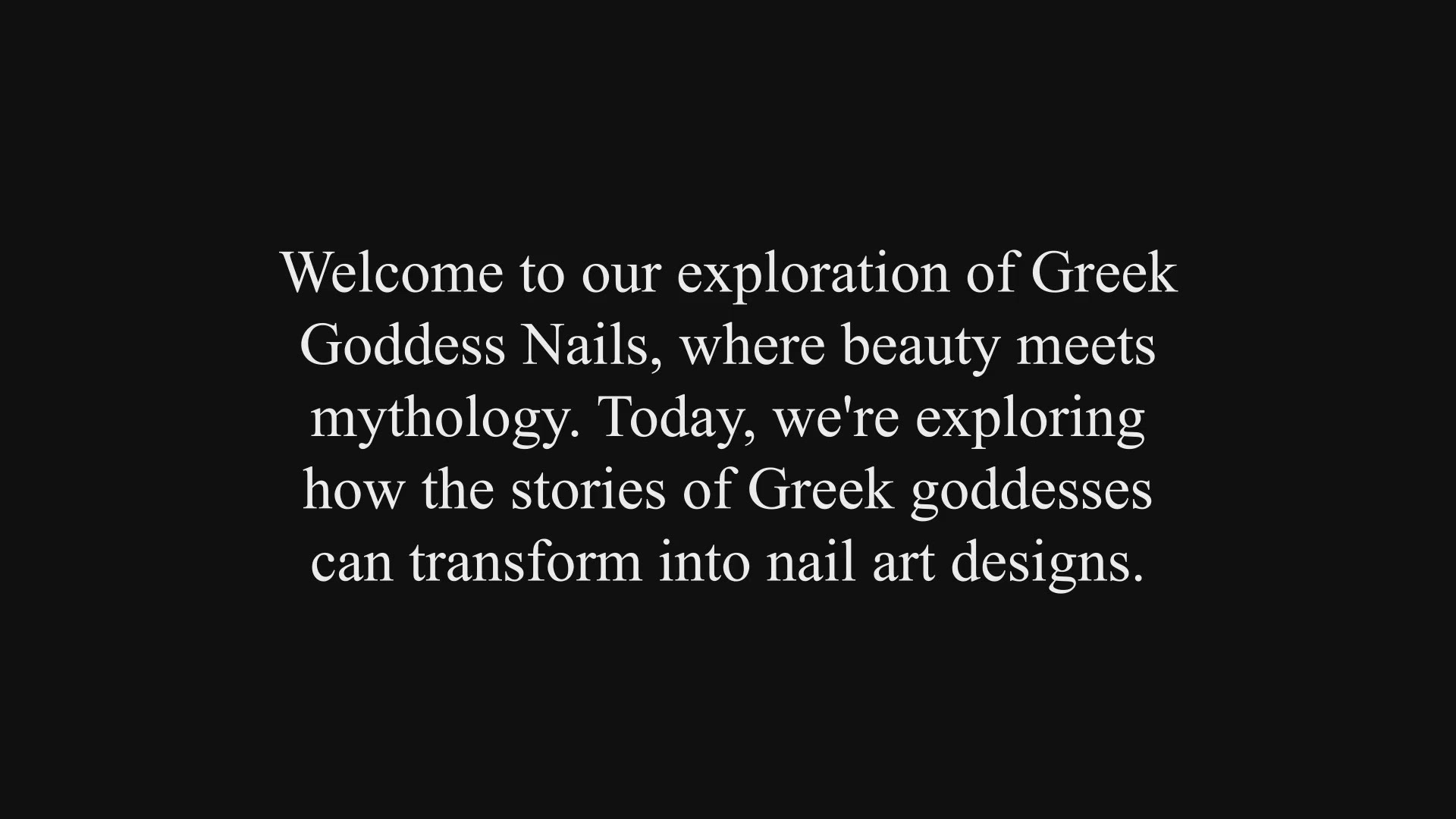 Video thumbnail for Greek Goddess Nails: Mythology Meets Manicure