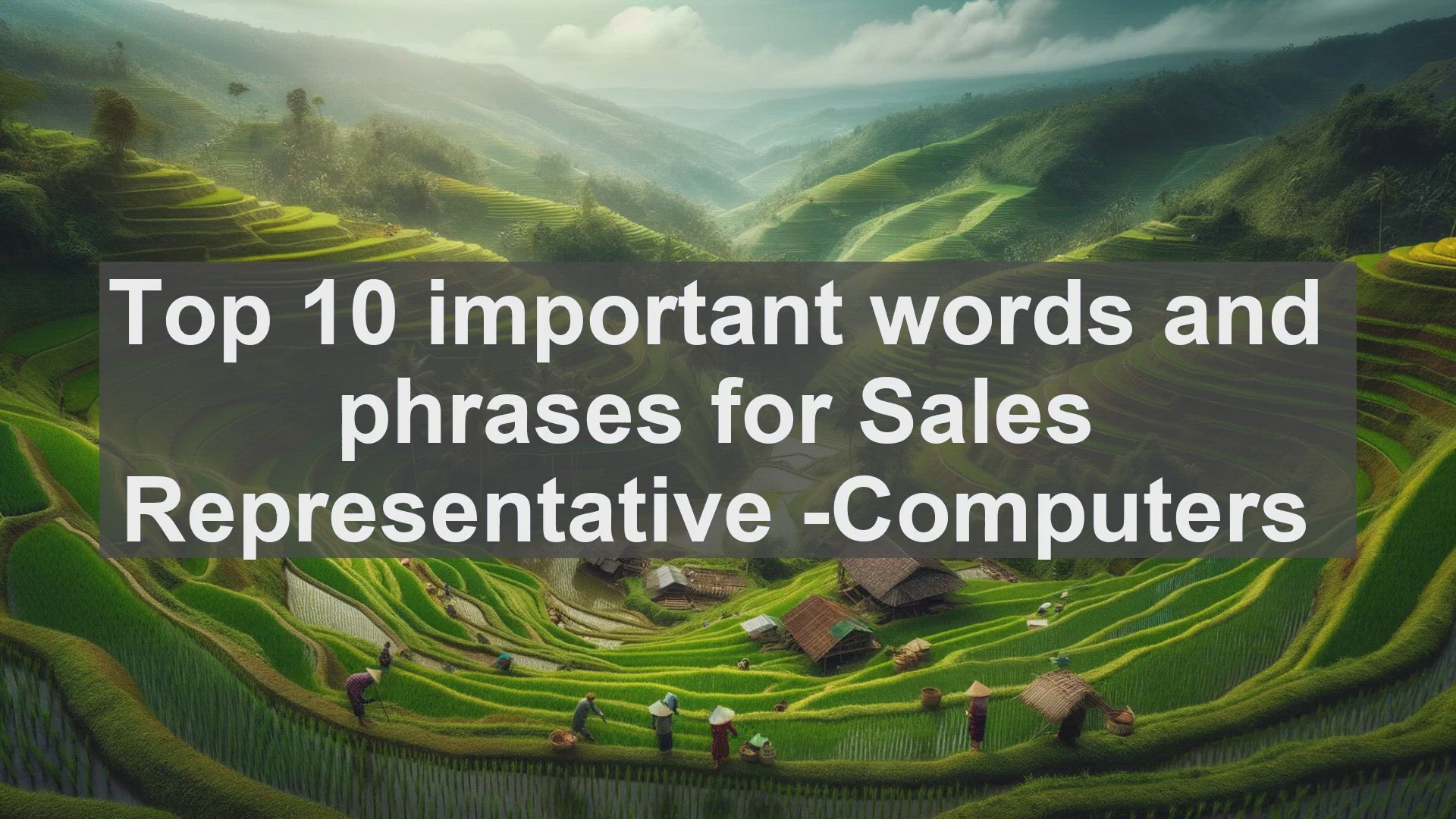 'Video thumbnail for Top 10 important words and phrases for Sales Representative Computers'