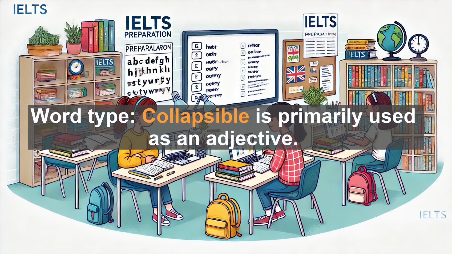 'Video thumbnail for 5000 Must Know IELTS 8.0 Vocabulary - Collapsible: A Key Word for IELTS Success'