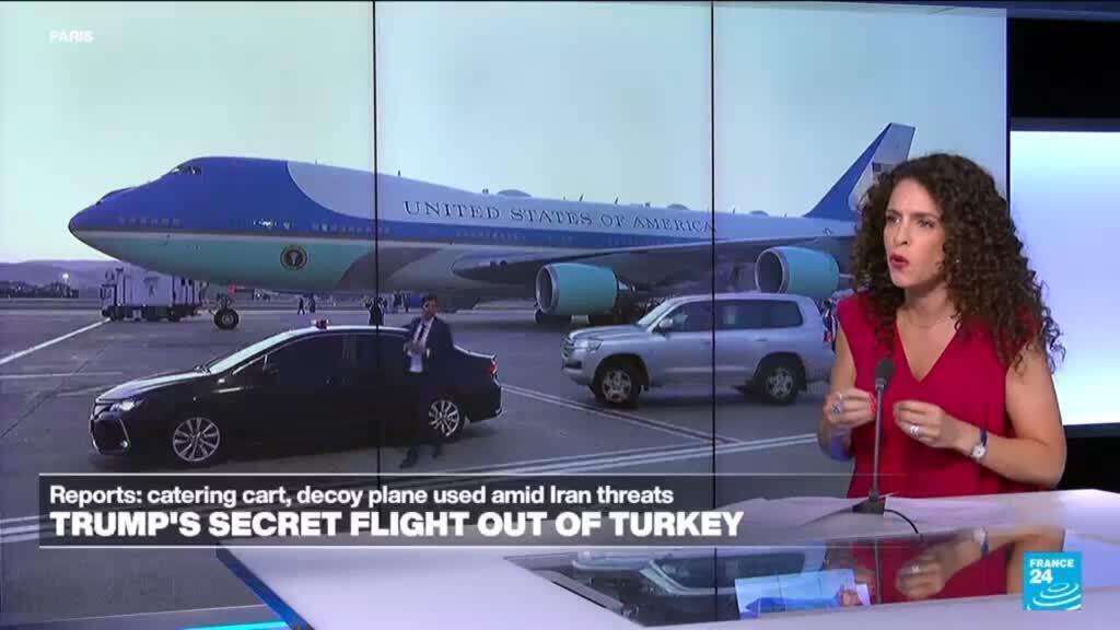 Video thumbnail for Donald Trump took secret flight out of Turkey over Iran threat, the Washington Post reports