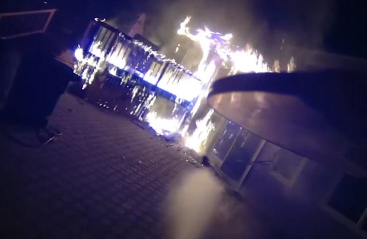 Video thumbnail for New bodycam video shows firefighters attacking massive Matawan blaze