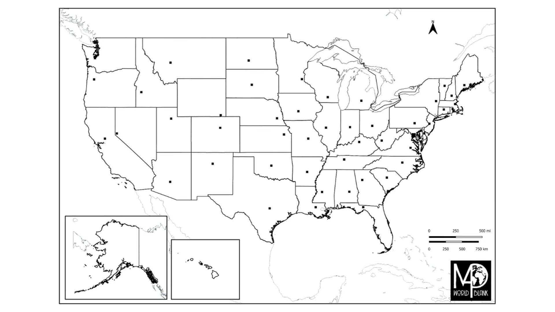 Video thumbnail for Blank Map of USA