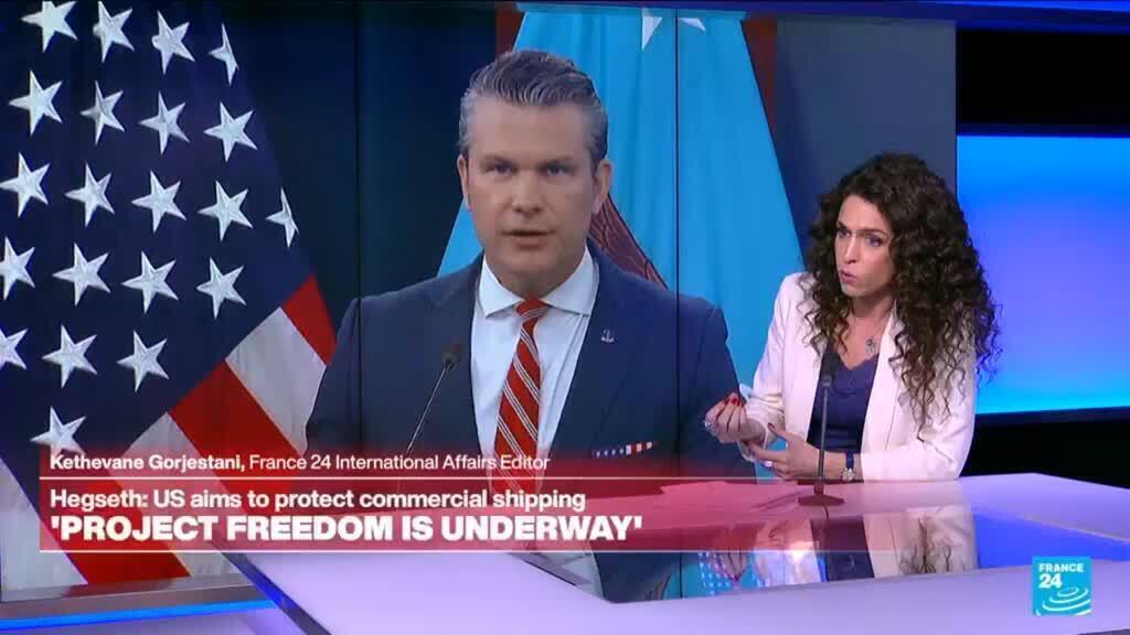 Video thumbnail for Hegseth 'seeking to reassure people US is still in control' in Middle East