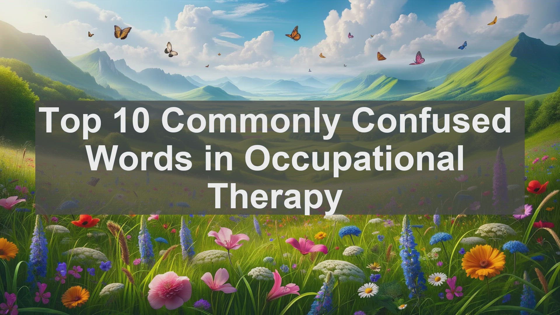 'Video thumbnail for Top 10 Commonly Confused Words in Occupational Therapy'