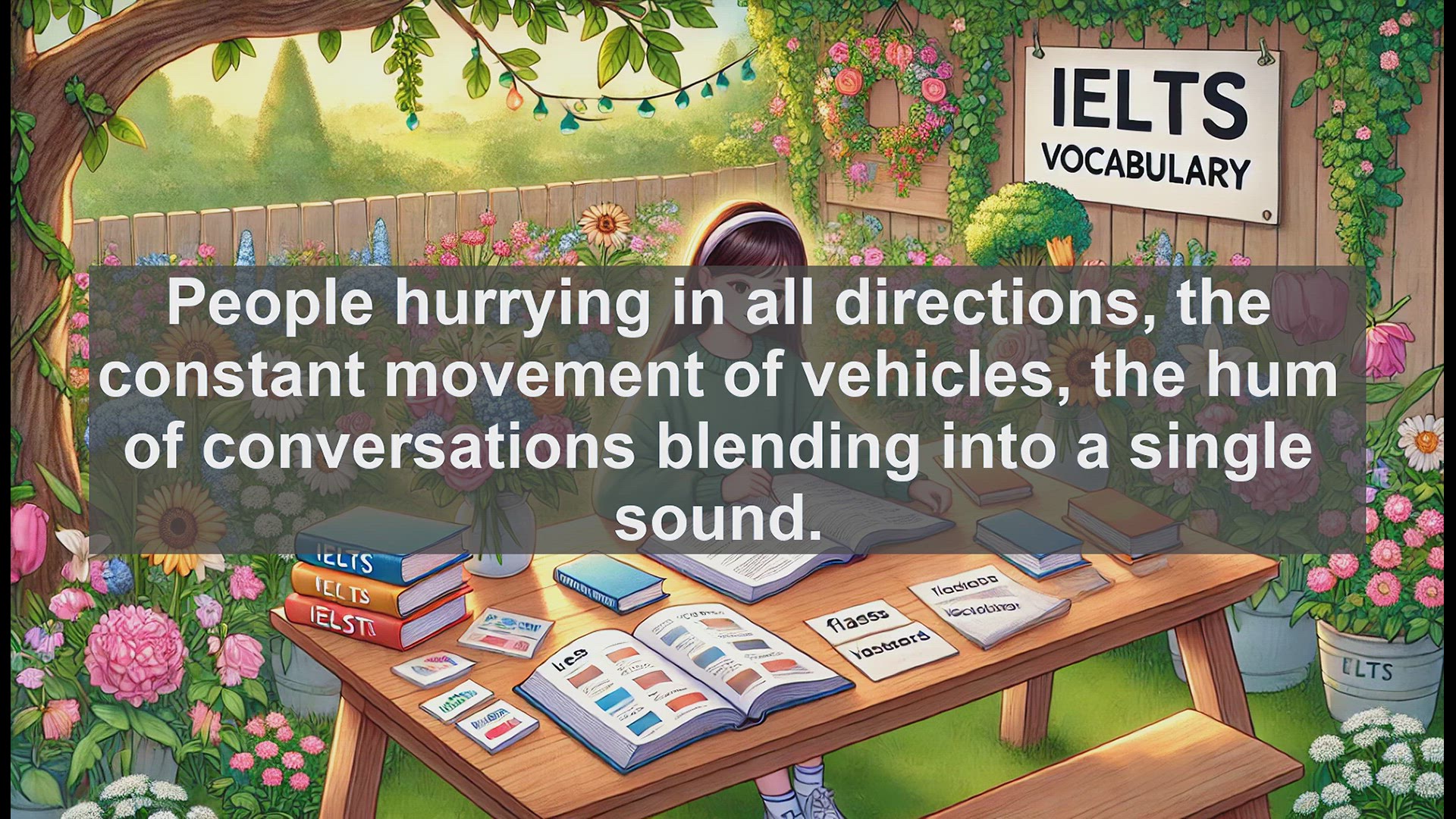 'Video thumbnail for 5000 Must Know IELTS 8.0 Vocabulary - Bustle: The Word That Captures City Energy'