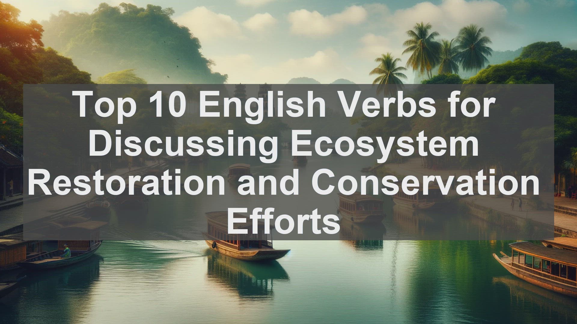 'Video thumbnail for Top 10 English Verbs for Discussing Ecosystem Restoration and Conservation Efforts'