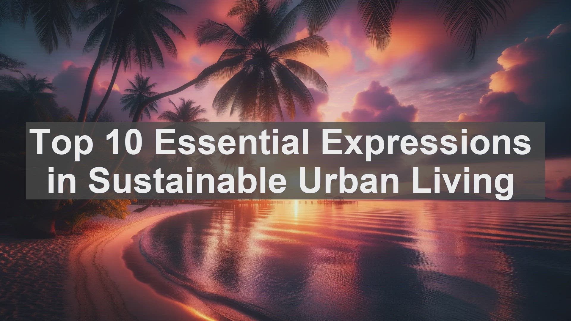 'Video thumbnail for Top 10 Essential Expressions in Sustainable Urban Living'