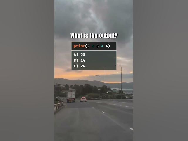 Video thumbnail for What is the output of this python code? #python #pybeginners