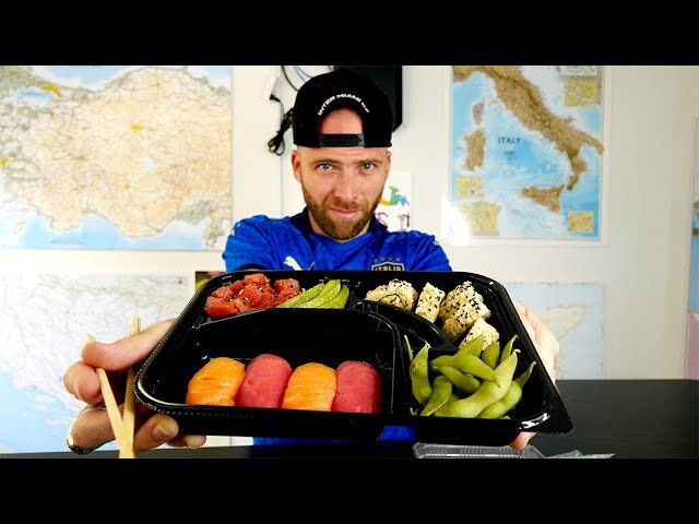 Video thumbnail for $18.18 Whole Foods SUSHI BENTO BOX Mukbang!!