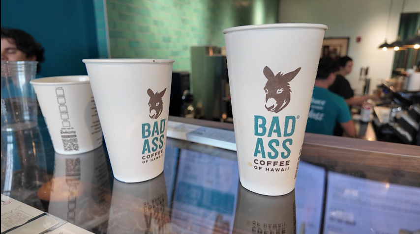 Video thumbnail for Bad Ass Coffee celebrates Hawaiian shirt day with free coffee