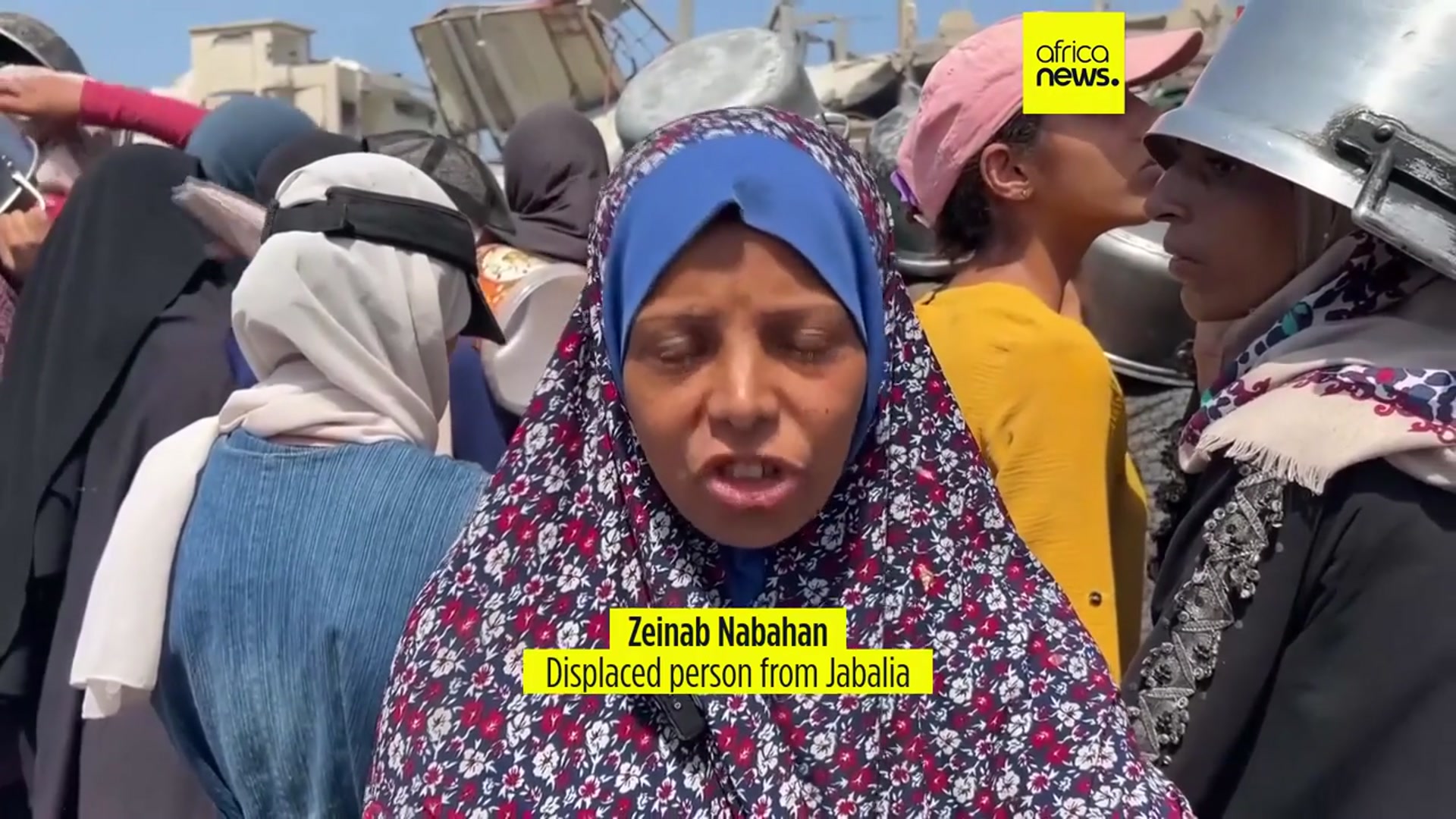 'Video thumbnail for People in Gaza scramble for food aid as the death toll from hunger rises'